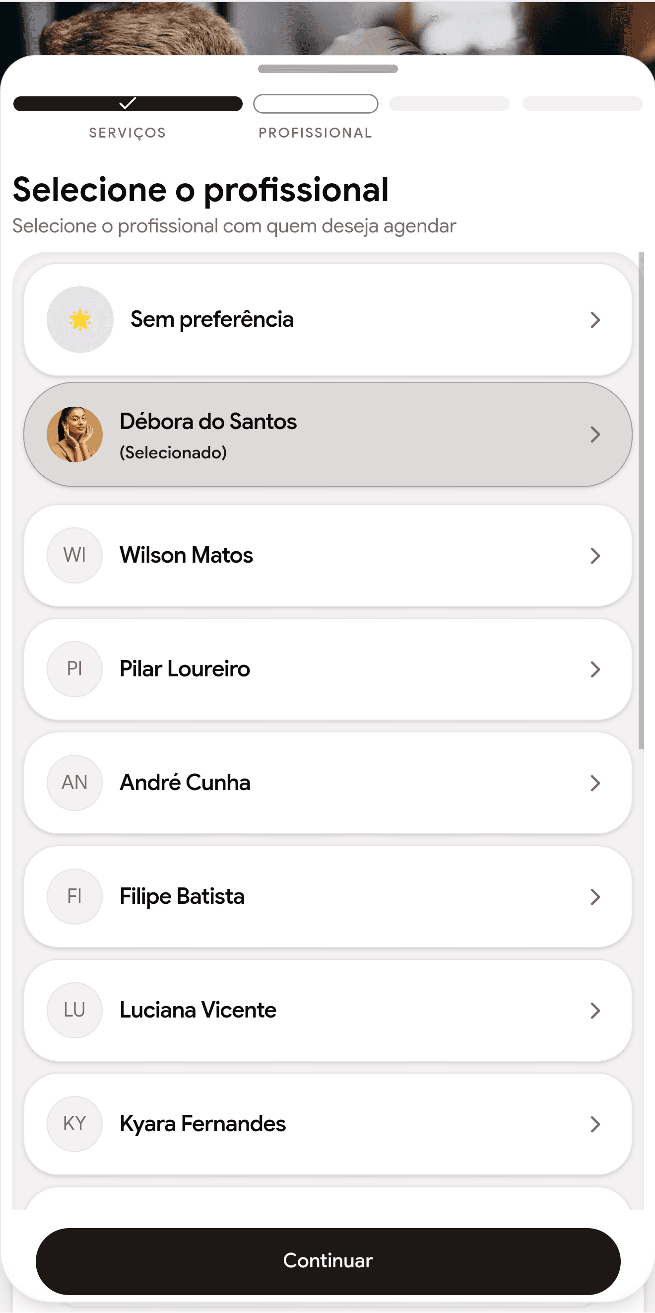 Reserva em tempo real