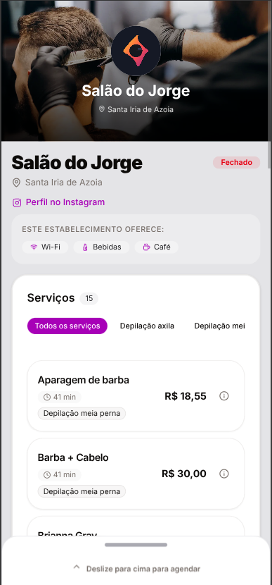 Reserva em tempo real