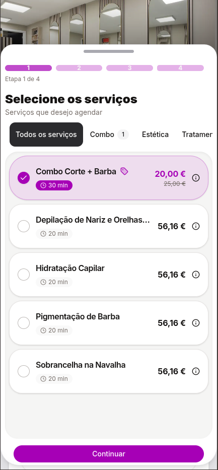 Reserva em tempo real