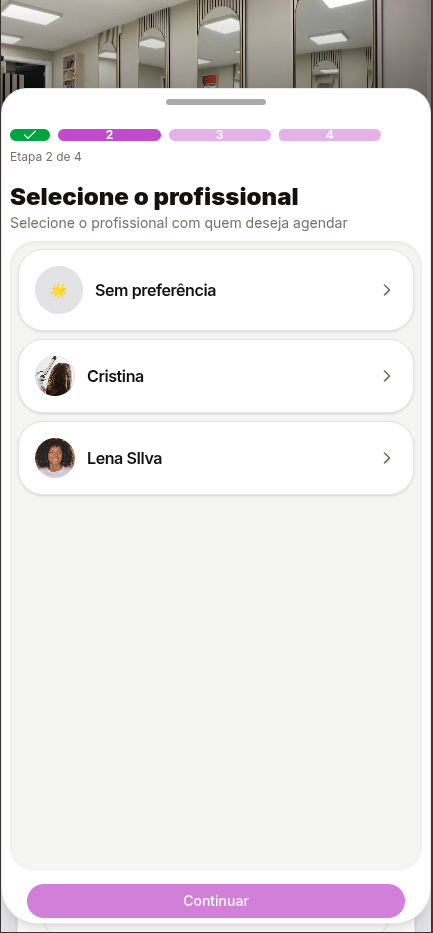Reserva em tempo real
